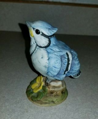 Ceramic Blue Jay Bird By Andrea 6350 Figurine