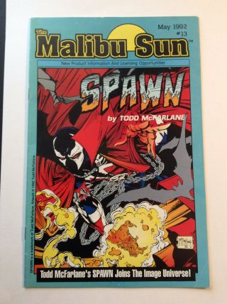 Malibu Sun 13 First Appearance Of Spawn 1992 Todd Mcfarlane 1st Print Hot