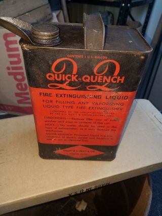 Early Quick Quench 1 Gallon Can Fire Extinguisher Liquid Graphics Glenside Pa