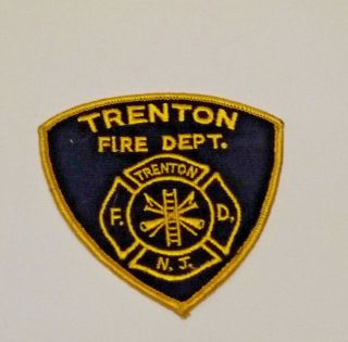 Vintage Trenton Jersey/nj Fire Department Sew - On Patch