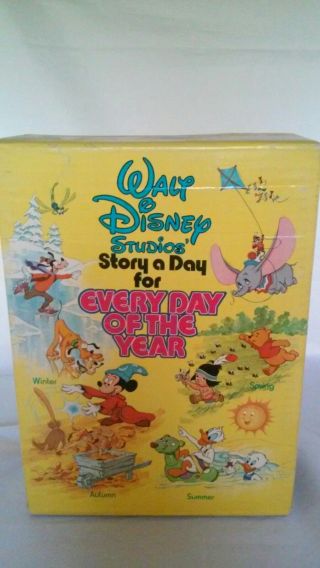 Vtg 1978 Walt Disney Story For Everyday Of The Year Colorful Illustrations