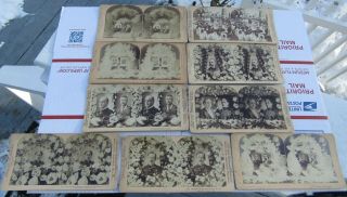 1898 Stereoview Cards Teddy Roosevelt Abe Lincoln Mckinley William Bryan Others
