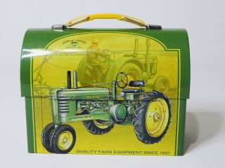 John Deere Tractor Metal Lunch Box Tin Box
