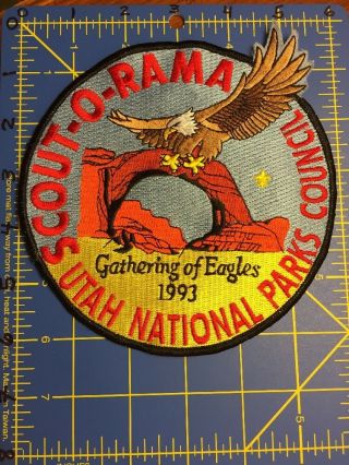 Scout O Rama Boy Scouts Of America Bsa Patch Utah National Parks Council 1993 Us