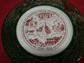 Vintage 1854 - 1954 Comfort Texas Centennial Commemorative Plate 2