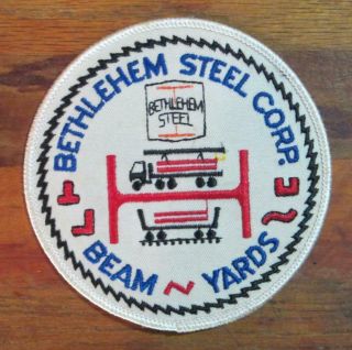 Vintage Bethlehem Steel I Beam Yards Patch 4 " Diameter