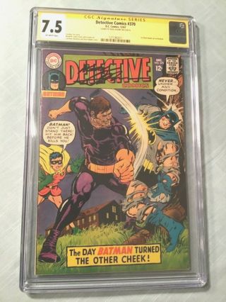 Detective Comics 370 Cgc 7.  5 Signature Series Signed By Neil Adams Dc 1967