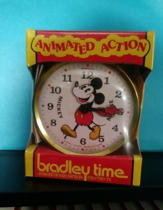 Bradley Time Mickey Mouse Alarm Clock - - In