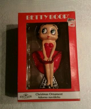2 - Betty Boop Hand - crafted Glass Holiday Ornament Kurt Adler 2007 NIB 3