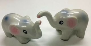 Set Of 2 Ceramic Elephant Figurines
