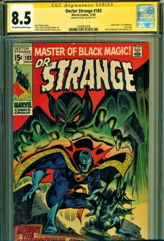 Doctor Strange 183 Cgc 8.  5 Ss Signed By Stan Lee Last Issue Of The Series
