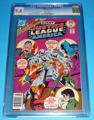 1977 Justice League Of America 142 Cgc 9.  8 White Pages Nm/mint Aquaman Highest