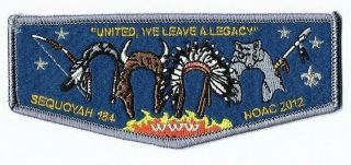 Boy Scout Oa 184 Sequoyah Lodge 2012 Noac Flap