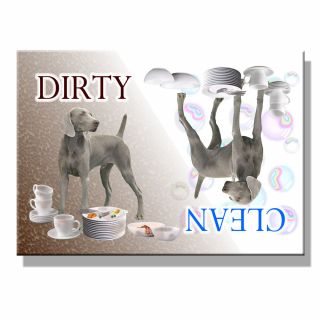 Weimaraner Dirty Dishwasher Magnet Dog