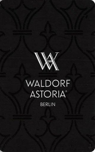Waldorf Astoria - Berlin - Hotel Room Key Card,  Hotelkarte,  Clé De L 