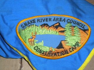 Boy Scout Neckerchief Snake River Area Council Conservation Camp Circa 1969 - 