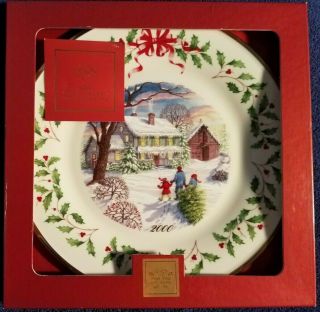 Lenox 2000 Annual Holiday Collector Christmas Plate 10 Bringing Home Christmas