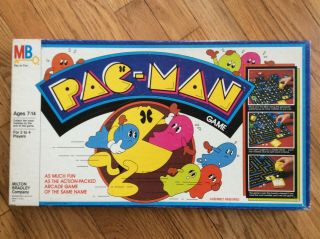 Vtg.  1980,  Milton Bradley,  Pac - Man Board Game (green Ghosts) 4216