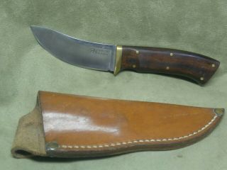 Vintage Rn Yakutat Alaska Custom Knife Hand Made W/sheath Hunting Knife Skinner