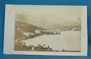 1860/70s Cdv Photo Carte De Visite Suisse Italy Lugano Lake