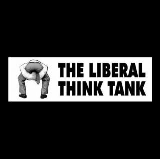 Funny " The Liberal Think Tank " Anti Hillary & Obama Bumper Sticker Window Decal