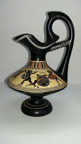Vintage Antique Greek Greece Hand Painted Pottery Vase Home Decoration Amphora