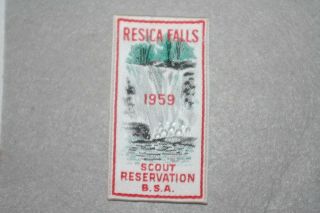 Boy Scouts Old Silk Patch Resica Falls Scout Reservation 1959