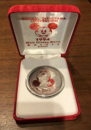 Disneyana Convention 1994 One Troy Ounce Silver Coin Sorcerer Mickey