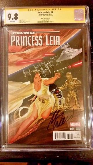 Marvel Comics Star Wars Princess Leia 1 Cgc Ss 9.  8 Ross 1:50 Jedi Force Vader