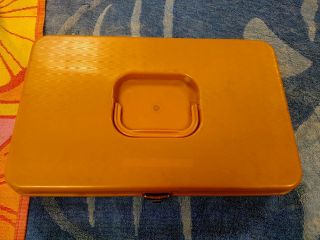 Wilson Wil - Hold Thread Bobbin Spool Holder Case Box Vintage Yellow Plastic Usa