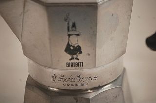 Vintage Italian Bialetti Moka Express Espresso 1 Cup Coffee Maker Stovetop Italy 2