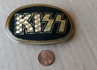 KISS 1977 Belt Buckle Star Border VINTAGE Minor Wear 3