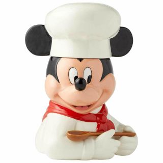 Disney Chef Mickey Mouse Large Stoneware Cookie Jar Chef 