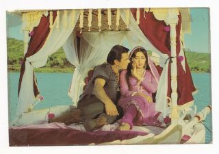 Hema Malini & Dharmendra Bollywood Postcard (royal Pc 146)