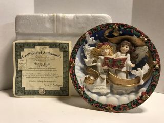 Bradford Exchange 3d Christmas Musical Plate 1 Hark The Herald Angels Sing A4870
