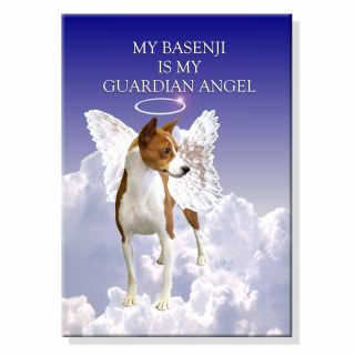 Basenji Guardian Angel Fridge Magnet No 1 Dog