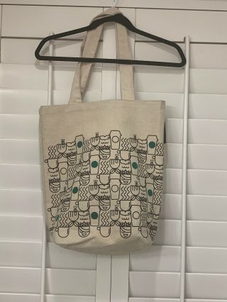 Starbucks Anywhere Tote Bag Authentic Canvas Book Gift Bag Coffee Cafe Beach