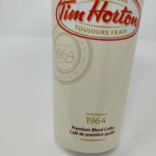 Tim Hortons 2012 Ceramic Travel Tumbler Mug Always Fresh Coffee Cup Silcone Lid 2