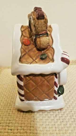 Christmas Gingerbread House Cookie Jar Canister Holiday by David ' s Cookies 3