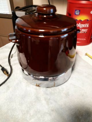 Vintage West Bend Electric Bean Pot With Heat - Rite Electric Base Model 3295