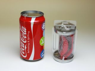 Coca Cola Promotional Gift Happy Tin Can Coin Bank Rubber Watch Paperweight