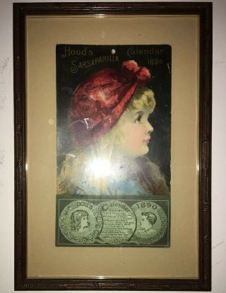 Very Htf Framed 1890 Hood 