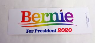 Bernie Sanders For President 2020 Official Campaign Bumper Sticker Lgbtq Pride