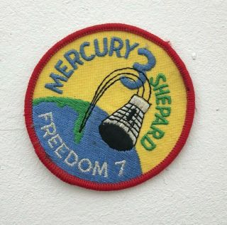 Vintage Nasa Project Mercury Mission Patch Mercury 3 Freedom 7 Alan Shepard