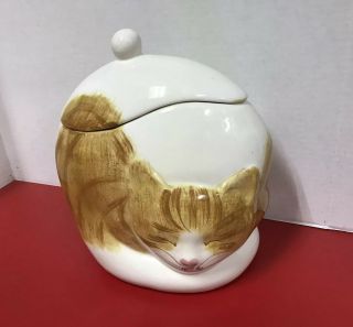 Laurie Gates / Los Angeles Pottery 11 " Tall Sleeping Cat Cookie Jar