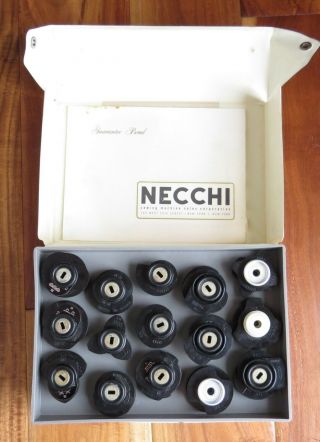 Vintage Necchi Sewing Machine Accessories Box Supernova Julia Lycia Feet Cam 2