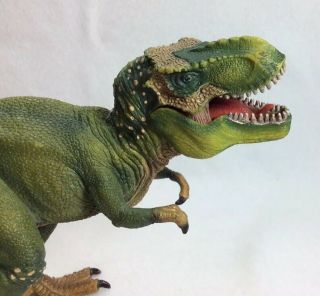 Schleich Tyrannosaurus Rex Dinosaur 5.  75”x 10.  75” With Articulating Jaw