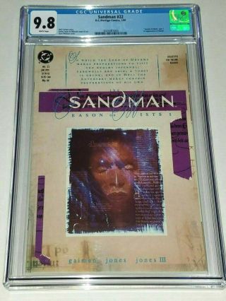 Sandman 22 Cgc 9.  8 Nm/mt Dc Vertigo 1991 Neil Gaiman 1st Appearance Of Daniel