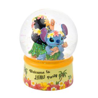 Disney Store Lilo & Stitch Snow Dome Globe Figure Doll Hawaiian Stitch Aloha