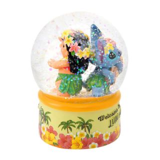Disney store Lilo & Stitch Snow dome Globe figure doll Hawaiian stitch Aloha 3